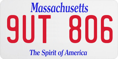 MA license plate 9UT806