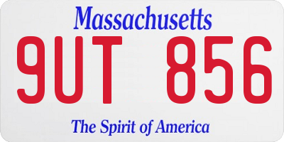MA license plate 9UT856
