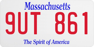 MA license plate 9UT861