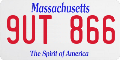 MA license plate 9UT866
