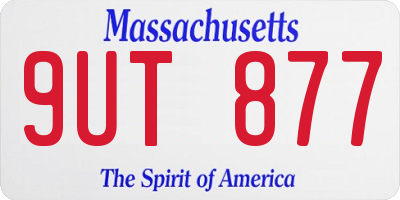 MA license plate 9UT877