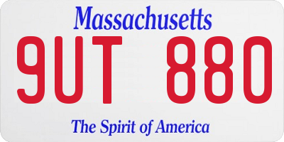 MA license plate 9UT880