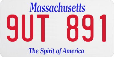 MA license plate 9UT891