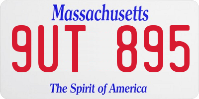 MA license plate 9UT895