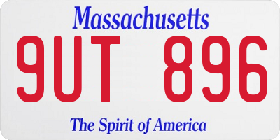 MA license plate 9UT896
