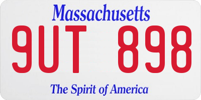 MA license plate 9UT898