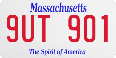 MA license plate 9UT901