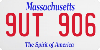 MA license plate 9UT906