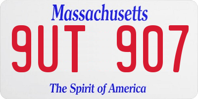 MA license plate 9UT907