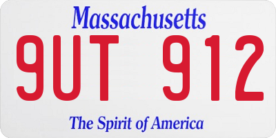 MA license plate 9UT912