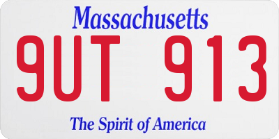 MA license plate 9UT913