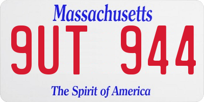MA license plate 9UT944