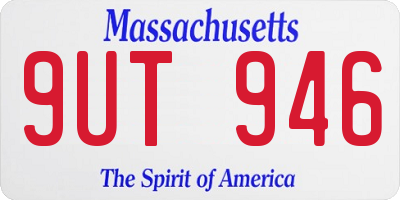 MA license plate 9UT946