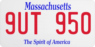 MA license plate 9UT950
