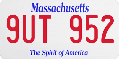 MA license plate 9UT952