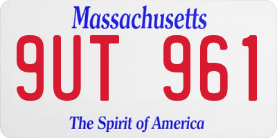 MA license plate 9UT961