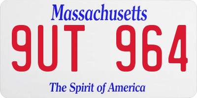 MA license plate 9UT964