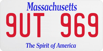 MA license plate 9UT969