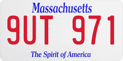 MA license plate 9UT971