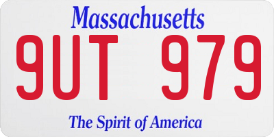 MA license plate 9UT979