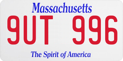 MA license plate 9UT996