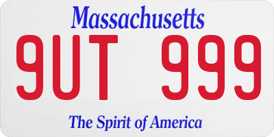 MA license plate 9UT999