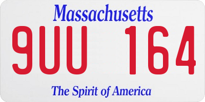 MA license plate 9UU164