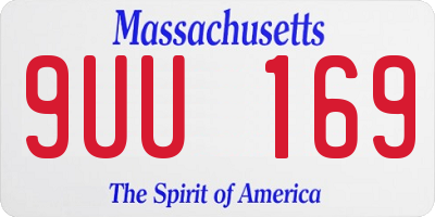 MA license plate 9UU169
