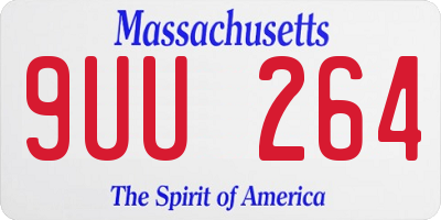 MA license plate 9UU264