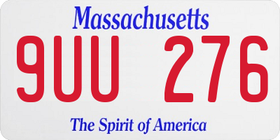 MA license plate 9UU276