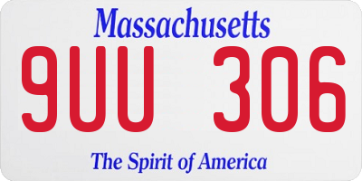 MA license plate 9UU306