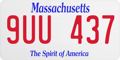 MA license plate 9UU437