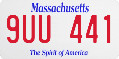 MA license plate 9UU441