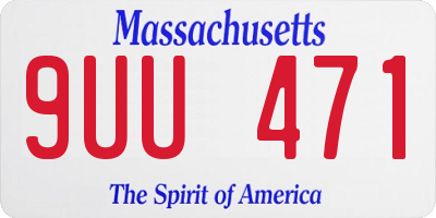 MA license plate 9UU471