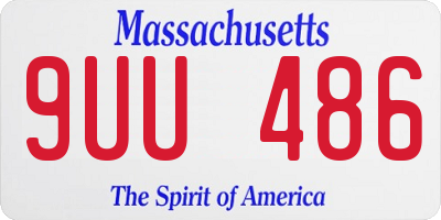 MA license plate 9UU486