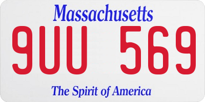 MA license plate 9UU569