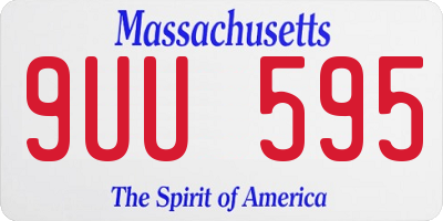 MA license plate 9UU595