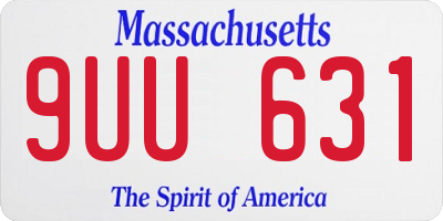 MA license plate 9UU631