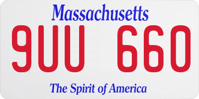 MA license plate 9UU660