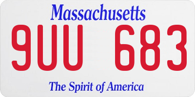 MA license plate 9UU683