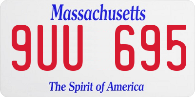 MA license plate 9UU695