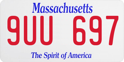 MA license plate 9UU697