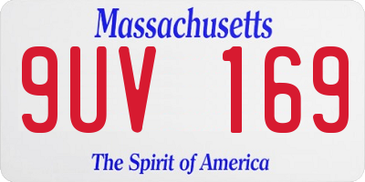 MA license plate 9UV169