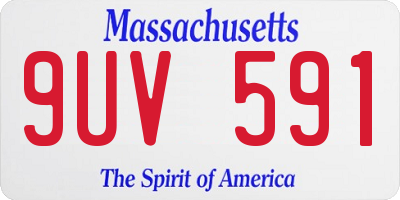 MA license plate 9UV591