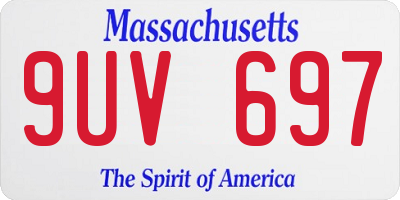 MA license plate 9UV697