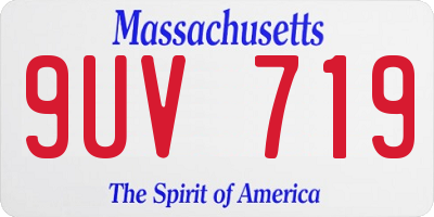 MA license plate 9UV719