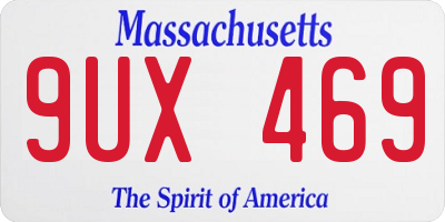 MA license plate 9UX469