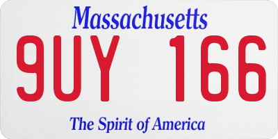 MA license plate 9UY166