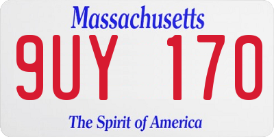 MA license plate 9UY170