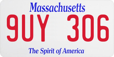 MA license plate 9UY306